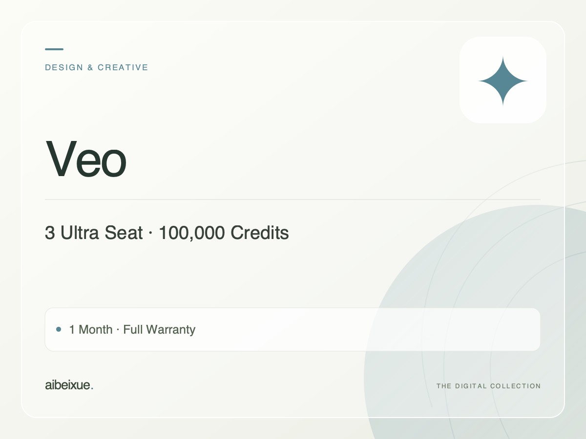 Veo 3 Ultra Seat — 100,000 Credits, 1 Month, Full Warranty